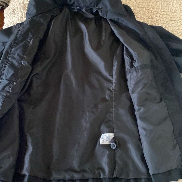Lands’ End Black Long Sleeve Button Zip Hoodie Lightweight Spring Jacket Size M - Picture 9 of 16
